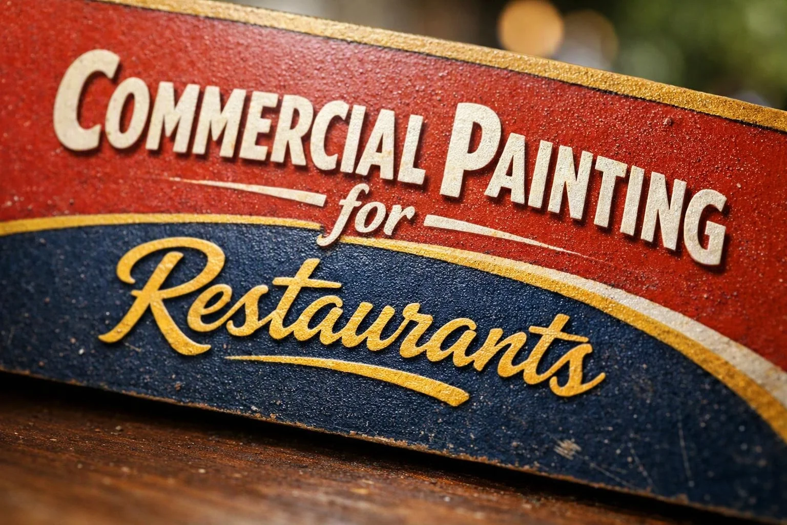 Macro product photograph of macro photograph of a physical artifact or interface element central to "Commercial Painting for Restaurants" for Painting Contractor