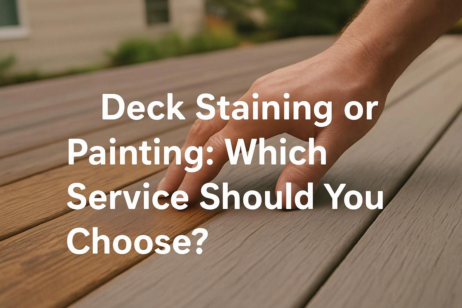 Deck Staining or Painting: Which Service Should You Choose?