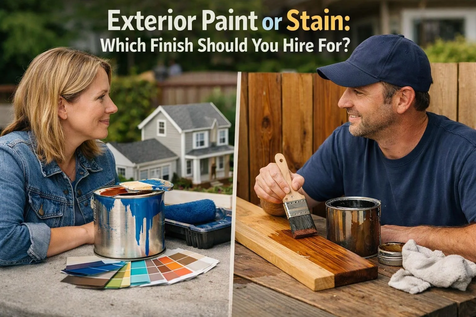 Exterior Paint or Stain: Which Finish Should You Hire For?