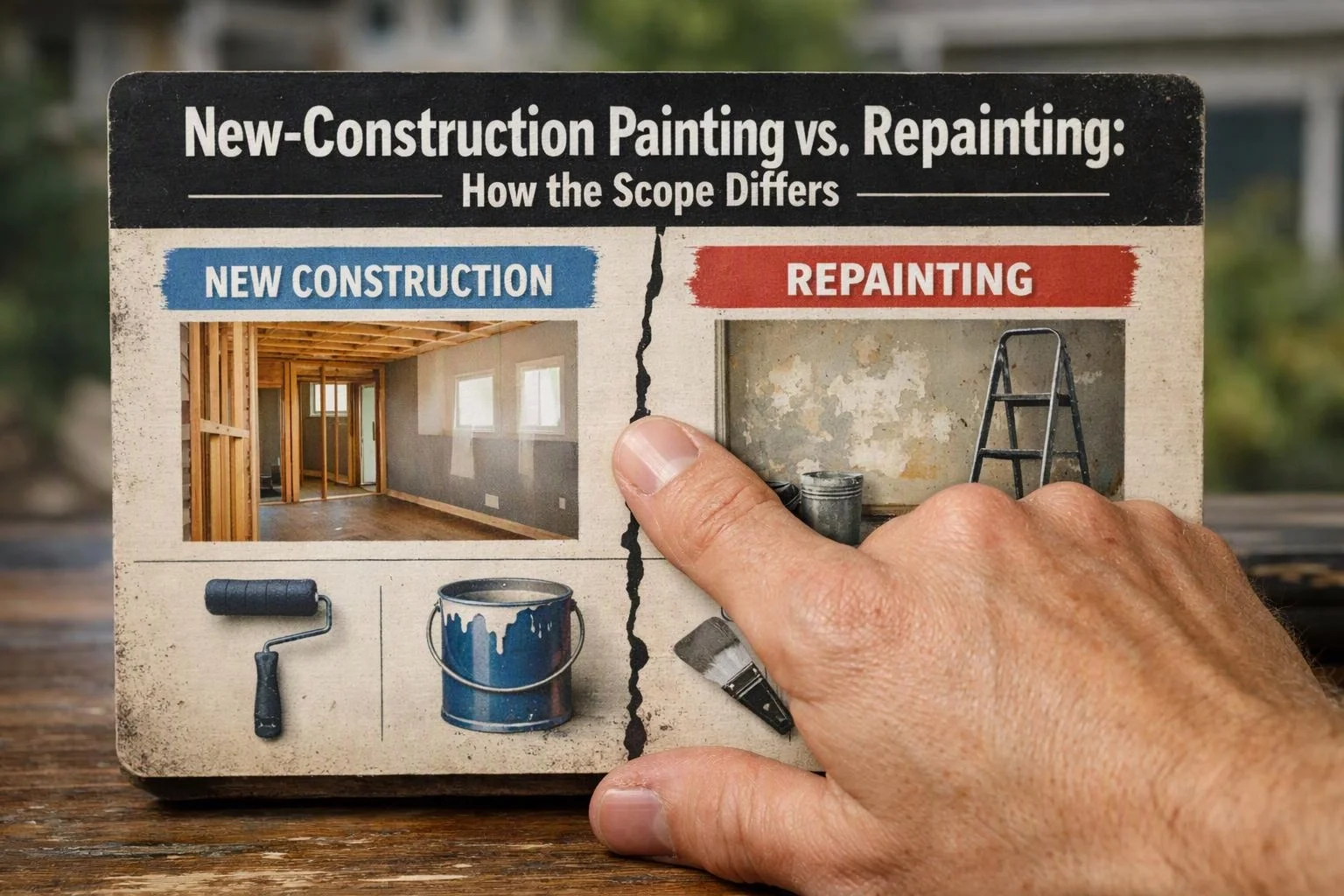 New-Construction Painting or Repainting: How the Scope Differs